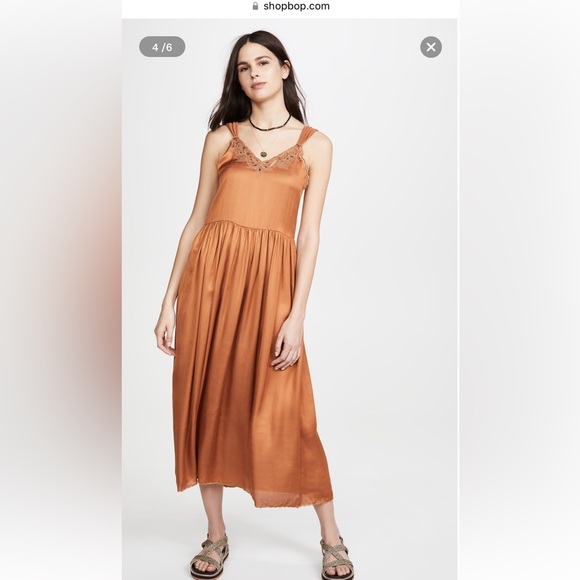 THE GREAT. Maple Leaf Dress in Montana Gold XS - Picture 8 of 12